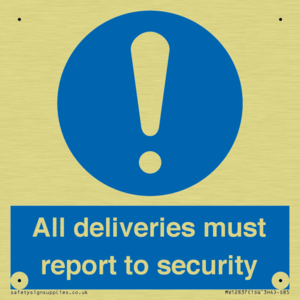 All deliveries must report to security